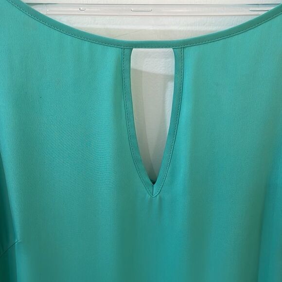 MILLY Jade teal mint green silk butterfly sleeves wedding guest dress size 2 - Picture 8 of 15